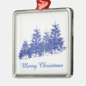 Winterlandschaft Silbernes Ornament (Links)