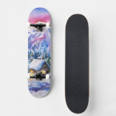 Winterlandschaft Skateboard (Vorderseite)
