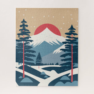 Winterlandschaft & Sonnenaufgang Puzzle