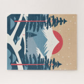 Winterlandschaft & Sonnenaufgang Puzzle (Horizontal)