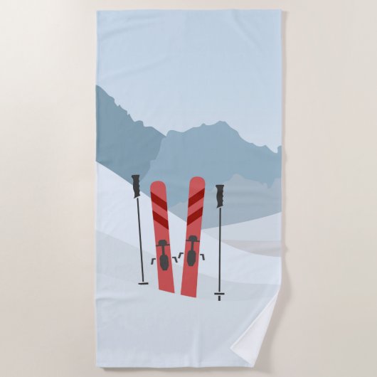 Winterlandschaft Strandtuch (Vorderseite)