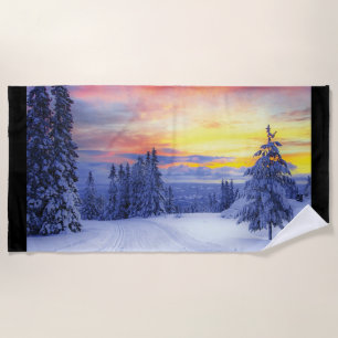 Winterlandschaft Strandtuch