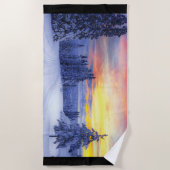 Winterlandschaft Strandtuch (Vorderseite)