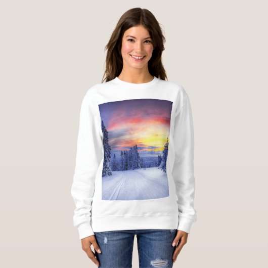 Winterlandschaft Sweatshirt (Vorne ganz)