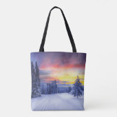 Winterlandschaft Tasche (Rückseite)