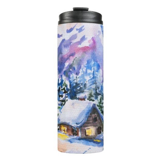 Winterlandschaft Thermosbecher (Vorderseite)