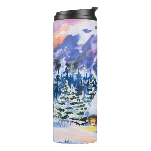 Winterlandschaft Thermosbecher (Nach links gedreht)