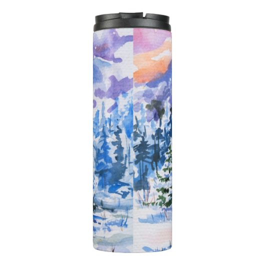 Winterlandschaft Thermosbecher (Rückseite)