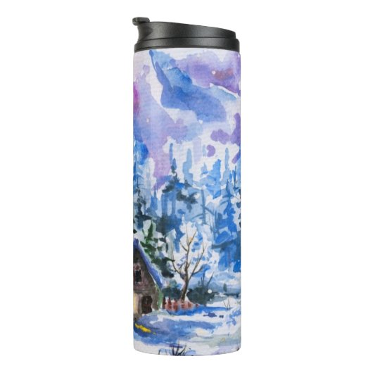 Winterlandschaft Thermosbecher (Nach rechts gedreht)