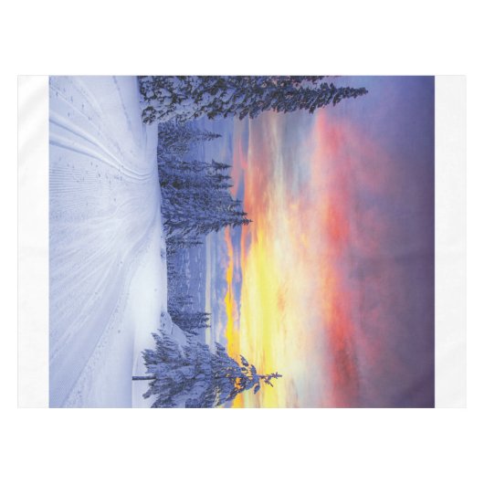 Winterlandschaft Tischdecke (Vorderseite (Horizontal))