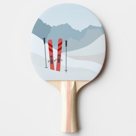 Winterlandschaft Tischtennis Schläger (Vorderseite)