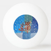 Winterlandschaft Tischtennisball (Vorderseite)