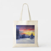 Winterlandschaft Tragetasche (Rückseite)