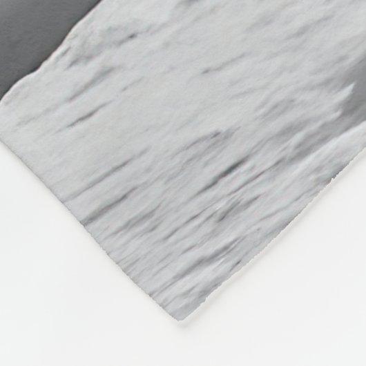 Winterlandschaft und Baum, Schwarz und Weiß - Kuns Fleecedecke (Ecke)