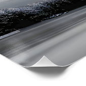 Winterlandschaft und Baum, Schwarz und Weiß - Kuns Poster (Ecke)