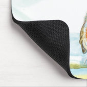 Winterlandschaft und Roter Robin Mousepad (Ecke)