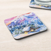 Winterlandschaft Untersetzer (Linke Seite)