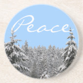 Winterlandschaft Untersetzer Schneebedecktes Waldg (Vorne)
