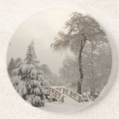 Winterlandschaft Untersetzer Schneedecke Bridge Ge (Vorne)
