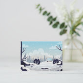 Winterlandschaft Visitenkarte (Stehend Vorderseite)