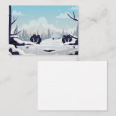 Winterlandschaft Visitenkarte (Vorne/Hinten)