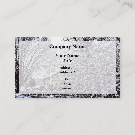 Winterlandschaft Visitenkarte (Vorderseite)