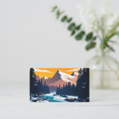 Winterlandschaft Visitenkarte (Stehend Vorderseite)