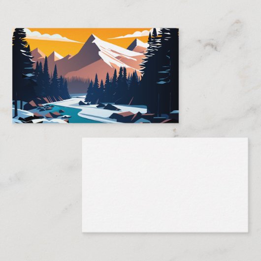 Winterlandschaft Visitenkarte (Vorne/Hinten)