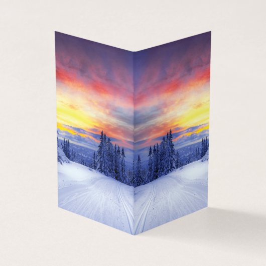 Winterlandschaft Visitenkarten (Vorderseite)