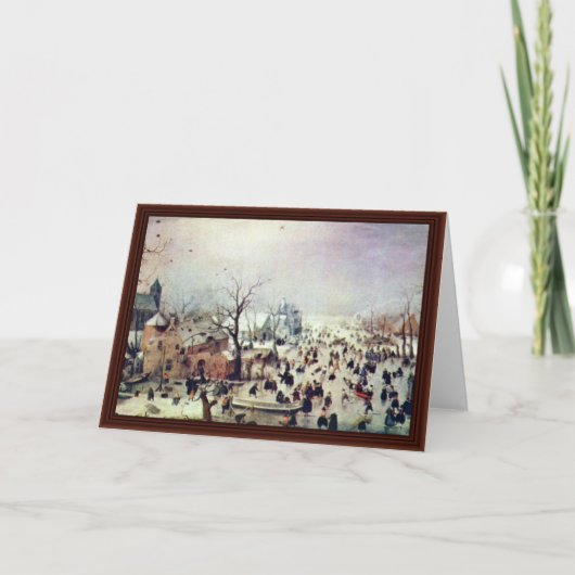Winterlandschaft von Avercamp Hendrik Karte (Vorderseite)