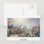 Winterlandschaft von Avercamp Hendrik Postkarte (Vorne/Hinten)