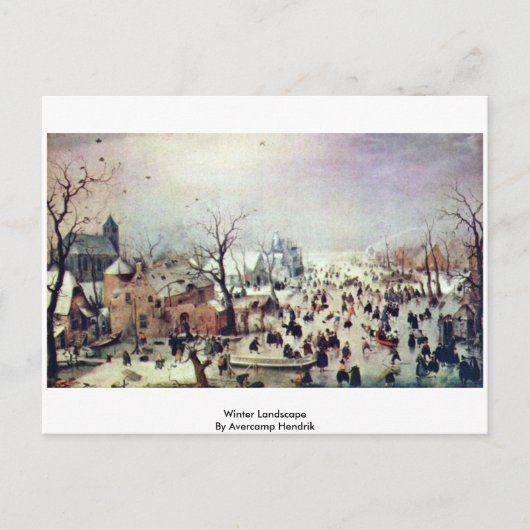 Winterlandschaft von Avercamp Hendrik Postkarte (Vorderseite)