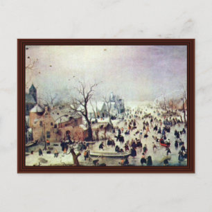 Winterlandschaft von Avercamp Hendrik Postkarte