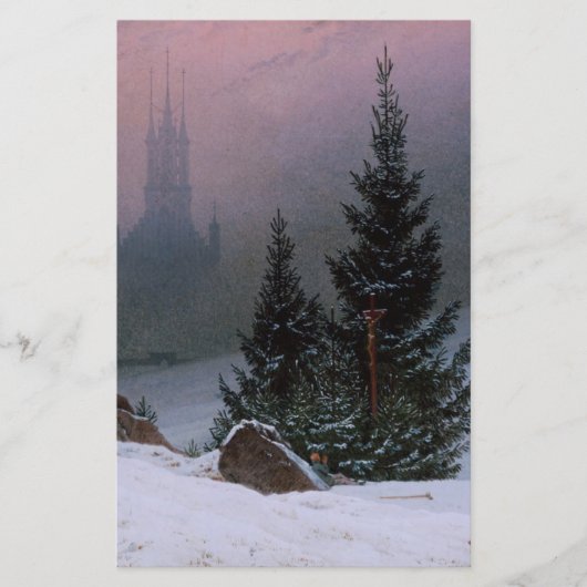 Winterlandschaft (von Caspar David Friedrich) Briefpapier (Vorderseite)