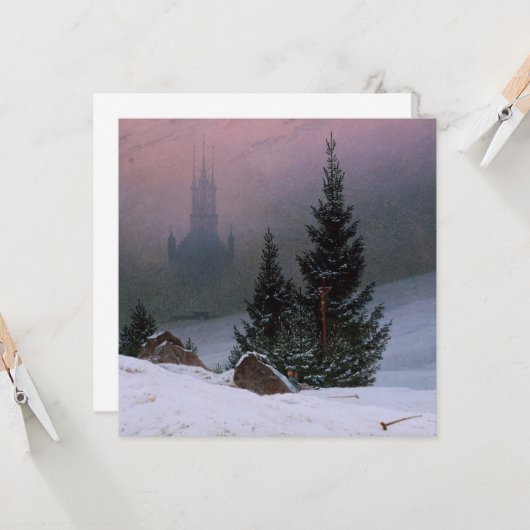 Winterlandschaft (von Caspar David Friedrich) Karte (Vorderseite/Rückseite Beispiel)