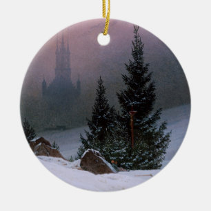 Winterlandschaft (von Caspar David Friedrich) Keramik Ornament