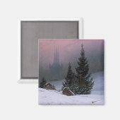 Winterlandschaft (von Caspar David Friedrich) Magnet (Vorderseite/Rückseite)