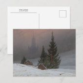 Winterlandschaft von Caspar David Friedrich Postkarte (Vorne/Hinten)