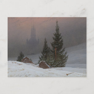 Winterlandschaft von Caspar David Friedrich Postkarte