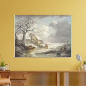 Winterlandschaft von George Morland Leinwanddruck (Insitu (Wohnzimmer))