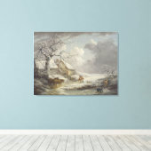 Winterlandschaft von George Morland Leinwanddruck (Insitu (Holzboden))