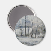 Winterlandschaft (von Paul Gaugin) Magnet (Vorderseite/Rückseite)