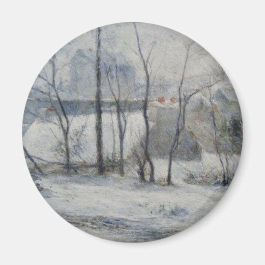 Winterlandschaft (von Paul Gaugin) Magnet (Vorne)