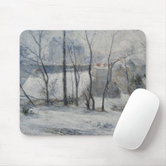 Winterlandschaft (von Paul Gaugin) Mousepad (Mit Mouse)