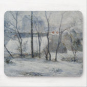 Winterlandschaft (von Paul Gaugin) Mousepad (Vorne)