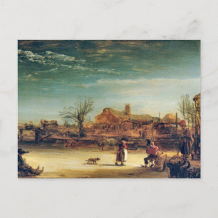 Winterlandschaft von Rembrandt Postkarte