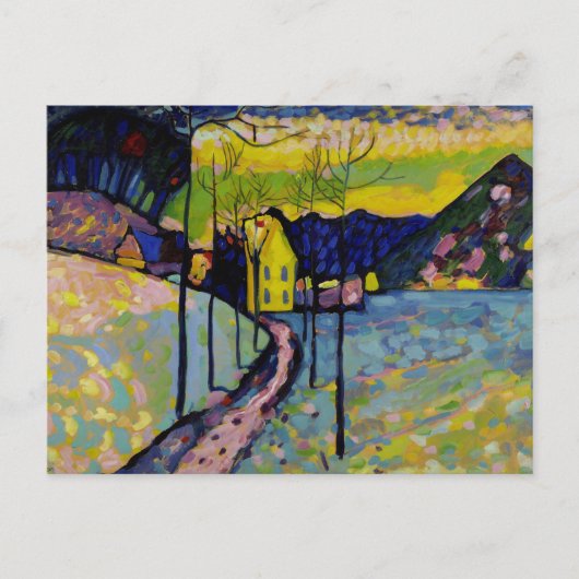 Winterlandschaft von Wassily Kandinsky Feiertagspostkarte (Vorderseite)