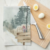 Winterlandschaft Wandern im Winterwunderland Geschirrtuch (Viertel Falte)