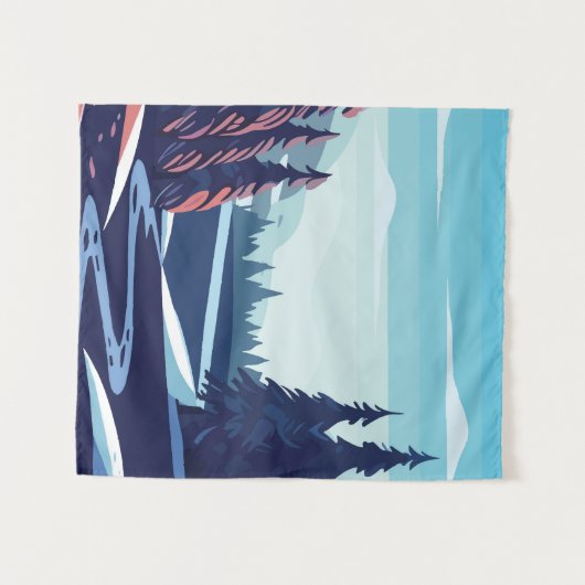 Winterlandschaft Wandteppich (Vorderseite (Horizontal))