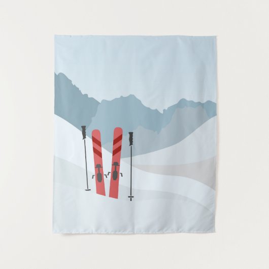 Winterlandschaft Wandteppich (Vorderseite)